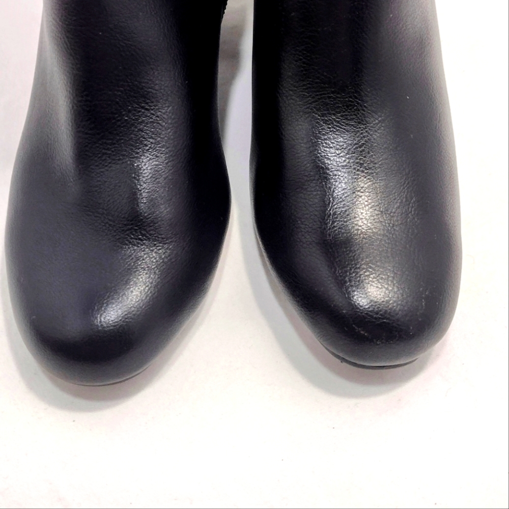 Aerosoles Patience Faux Leather Extended Calf Knee-High Stack Heel Boots - Picture 8 of 15